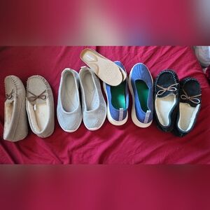 Women's Gray and Blue Slip-On Shoes